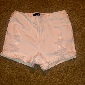 Hollister stretch white jean shorts. Size O